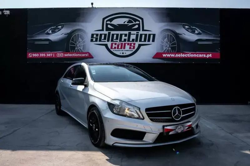Cinza prata Usado 2015 Mercedes A180 AMG line | € 16.900 (Preço justo) - Imagem 1/4