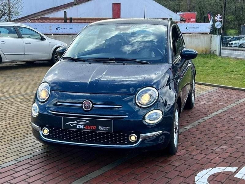 Azul Usado 2018 Fiat 500 Lounge Citadino | € 13.499 (Preço elevado) - Imagem 1/4