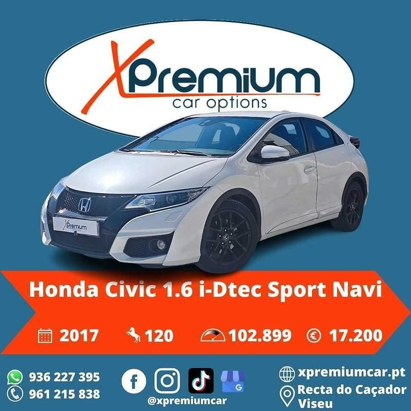 Branco Usado 2017 Honda Civic | € 17.200 (Preço justo) - Imagem 1/4