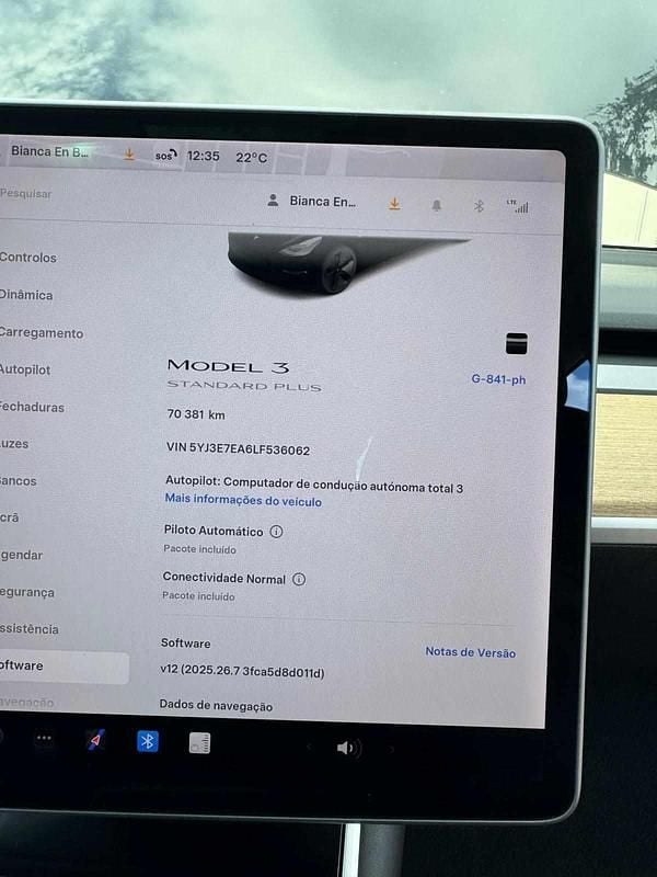 Usado Tesla Model 3 Standard Range 175 kW (238 HP) 2019 Preto Sedan