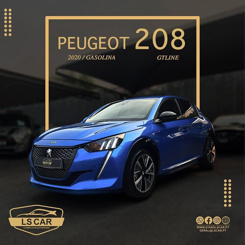 Azul Usado 2020 Peugeot 208 GT-line Citadino | € 17.900 (Caro) - Imagem 1/4