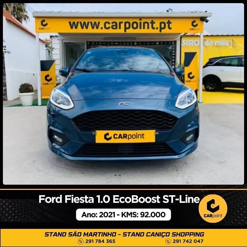 Azul Usado 2021 Ford Fiesta ST-Line Citadino | € 17.900 (Caro) - Imagem 1/4
