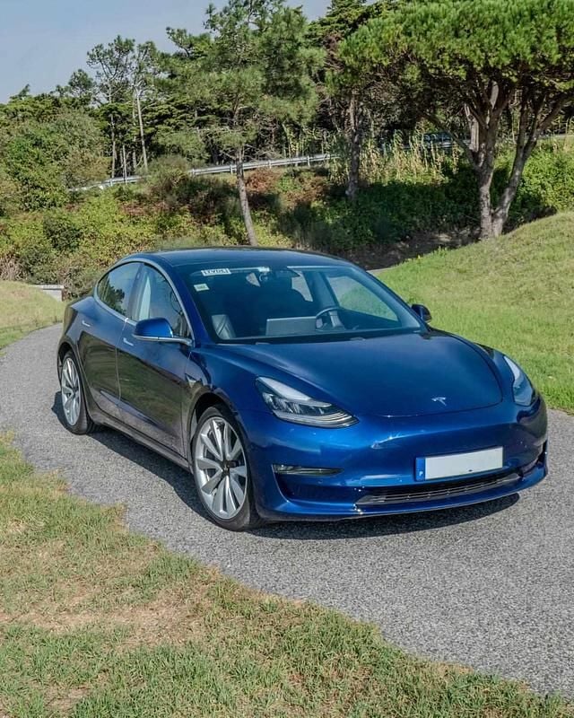 Usado Tesla Model 3 Long Range AWD 324 kW (441 HP) 2020 Azul Sedan