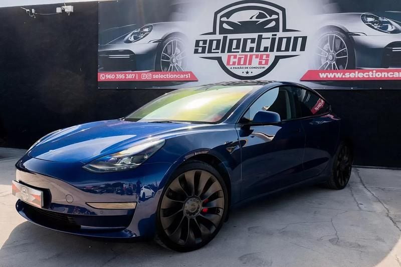 Usado Tesla Model 3 Performance 461 kW (627 HP) 2022 Azul Sedan