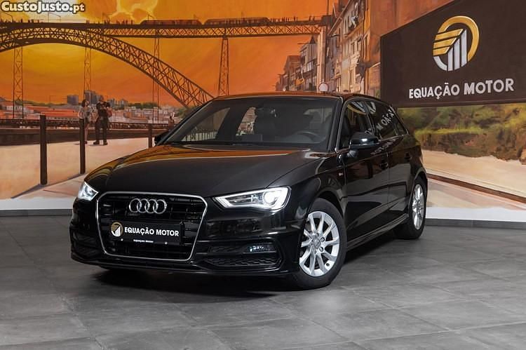 Preto Usado 2016 Audi A3 Sportback S-Line Citadino | € 14.400 - Imagem 1/1