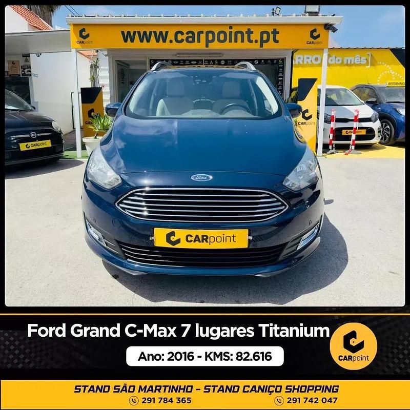 Azul Usado 2016 Ford Grand C-Max Titanium Monovolume | € 14.900 - Imagem 1/4