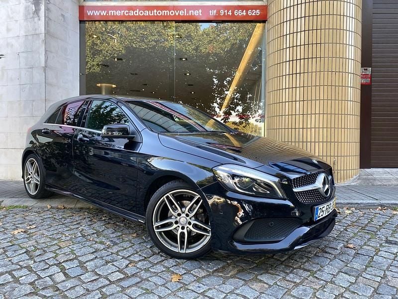 Preto Usado 2016 Mercedes A180 AMG line | € 19.900 (Preço justo) - Imagem 1/4
