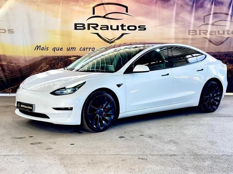Branco Usado 2022 Tesla Model 3 Performance Sedan | € 39.900 (Caro) - Imagem 1/4