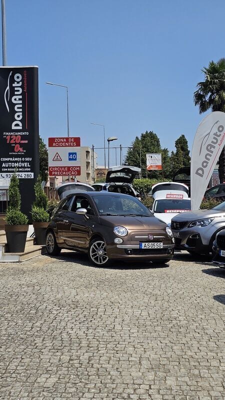 Castanho Usado 2009 Fiat 500 Citadino | € 7.849 (Preço justo) - Imagem 1/4