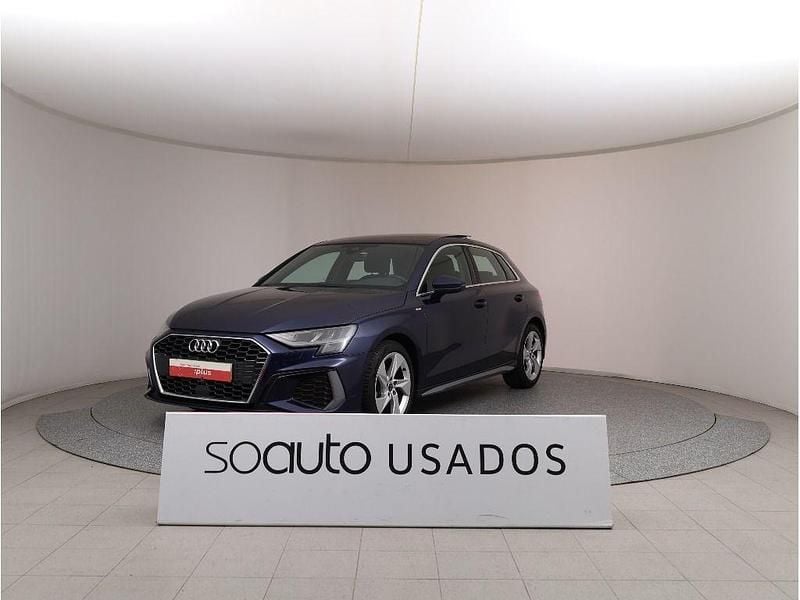 Azul escuro metalizado Usado 2021 Audi A3 S-Line | € 24.990 (Preço justo) - Imagem 1/4