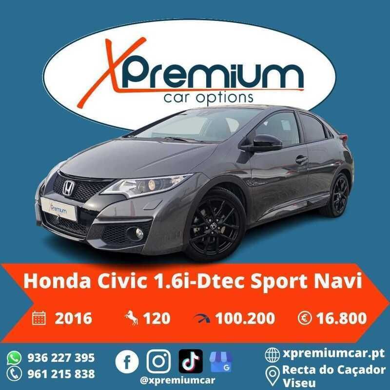 Cinzento Usado 2016 Honda Civic Sport | € 16.400 (Preço justo) - Imagem 1/4