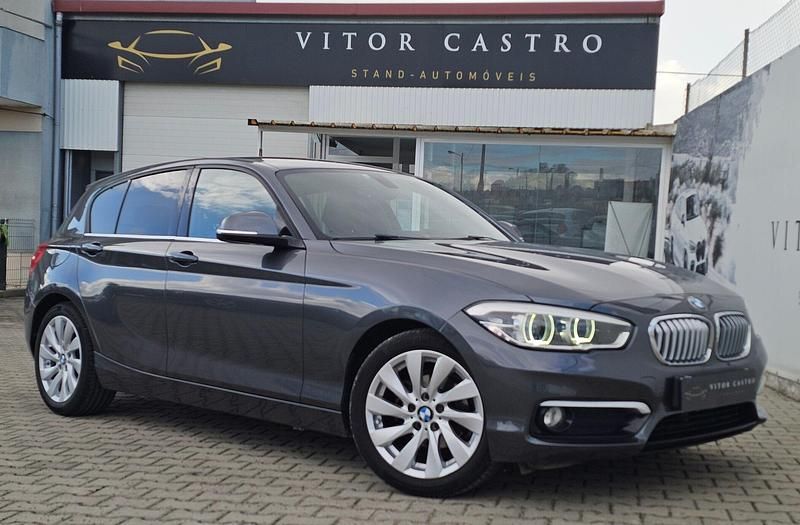 Cinza Usado 2016 BMW 116 Sport Line Citadino | € 14.990 - Imagem 1/4