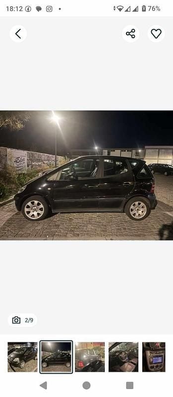 Preto Usado 2001 Mercedes A170 Citadino | € 1.700 (Super Preço) - Imagem 1/4