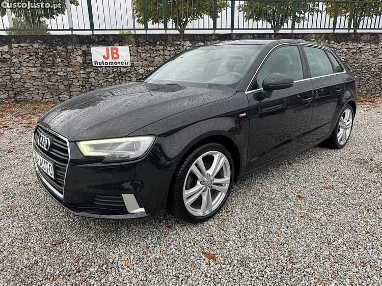 Preto Usado 2017 Audi A3 Sportback S-Line Citadino | € 17.950 (Preço justo) - Imagem 1/1