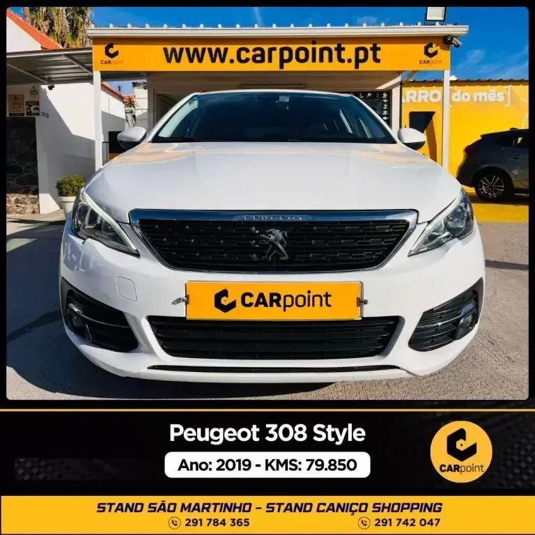 Branco Usado 2019 Peugeot 308 Style Citadino | € 16.900 (Caro) - Imagem 1/4