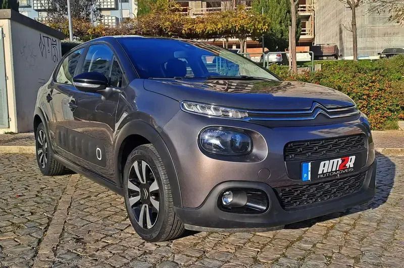 Cinza escuro Usado 2019 Citroën C3 PureTech Citadino | € 11.000 (Preço justo) - Imagem 1/4