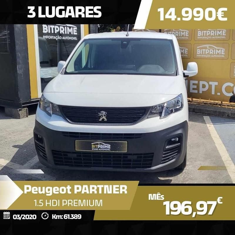Branco Usado 2020 Peugeot Partner Monovolume | € 14.990 (Preço justo) - Imagem 1/4
