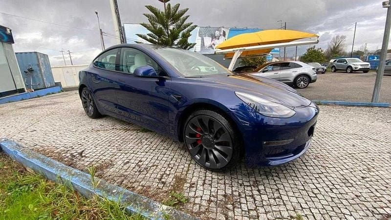 Usado Tesla Model 3 Performance 377 kW (513 HP) 2022 Azul Sedan
