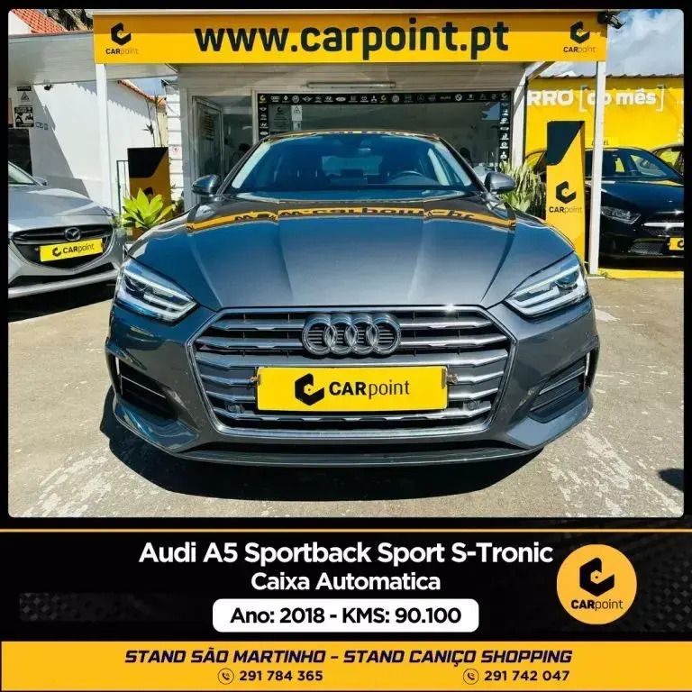 Cinzento Usado 2018 Audi A5 Sportback Sport Citadino | € 31.900 (Preço justo) - Imagem 1/4