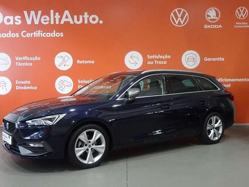 Azul Usado 2022 Seat Leon ST Carrinha | € 21.900 (Caro) - Imagem 1/4