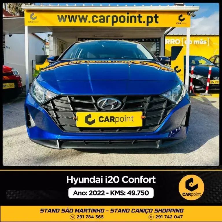Azul Usado 2022 Hyundai i20 Citadino | € 18.900 (Caro) - Imagem 1/4