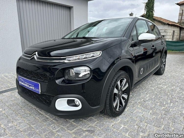 Preto Usado 2019 Citroën C3 PureTech Citadino | € 11.950 (Preço justo) - Imagem 1/1