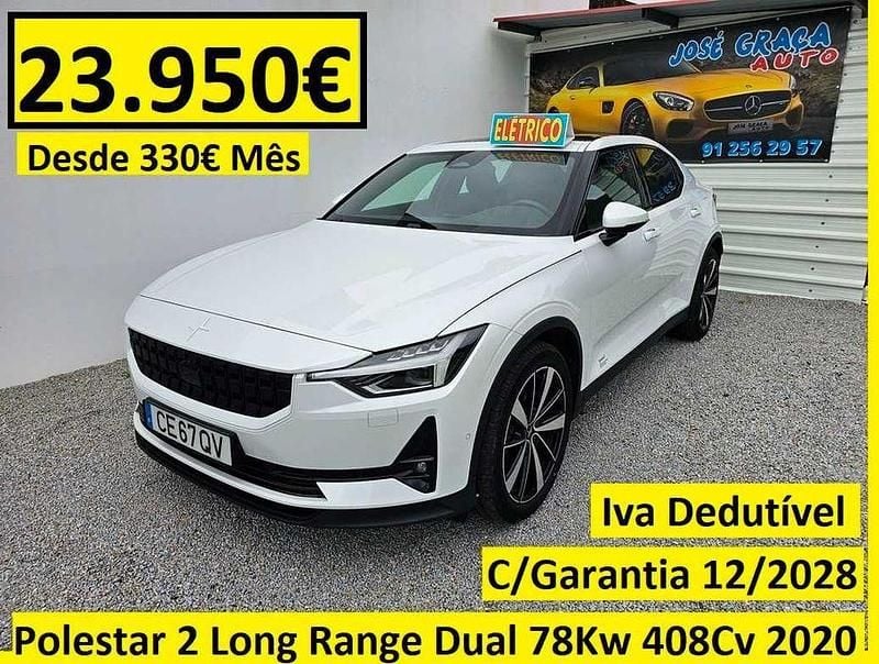 Usado Polestar 2 Long Range Dual motor 300 kW (408 HP) 2020 Branco Citadino
