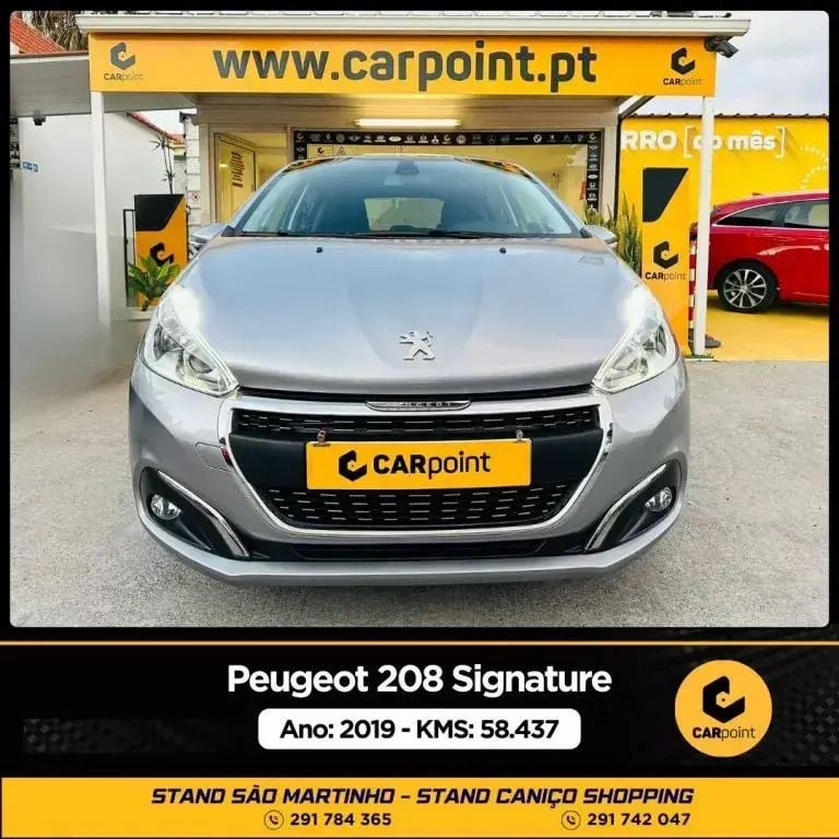 Cinzento Usado 2019 Peugeot 208 Signature Sky Citadino | € 13.900 (Preço elevado) - Imagem 1/4