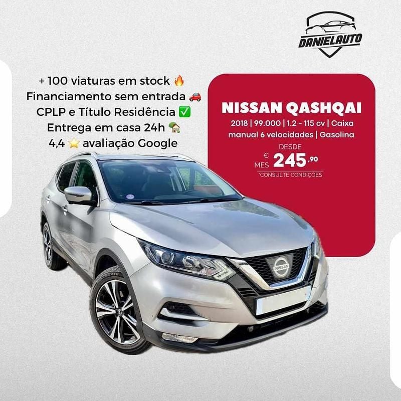 Cinzento Usado 2018 Nissan Qashqai SUV | € 17.500 (Preço justo) - Imagem 1/4