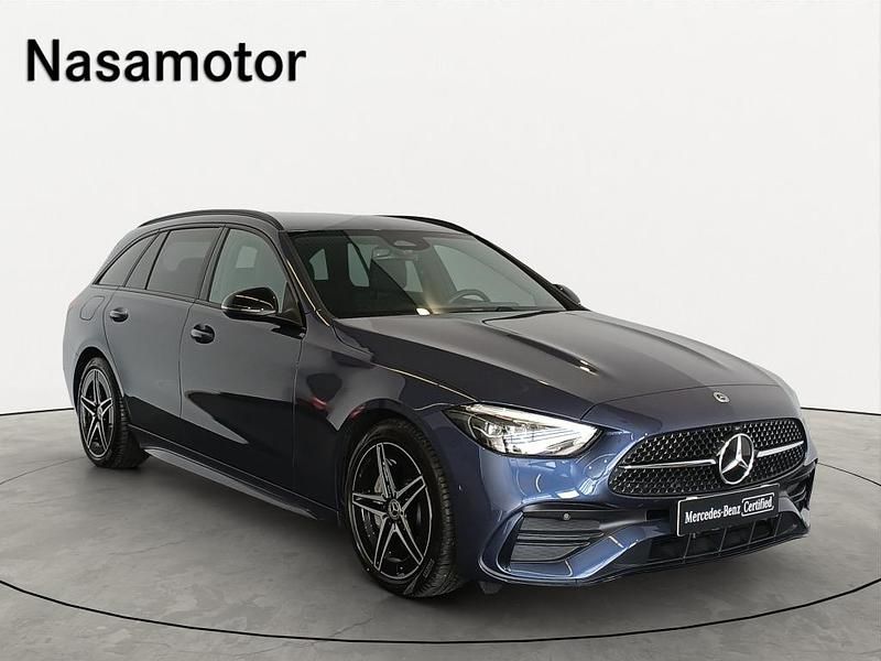 Azul ardózia metalizado Usado 2024 Mercedes C220 Carrinha | € 54.900 - Imagem 1/4