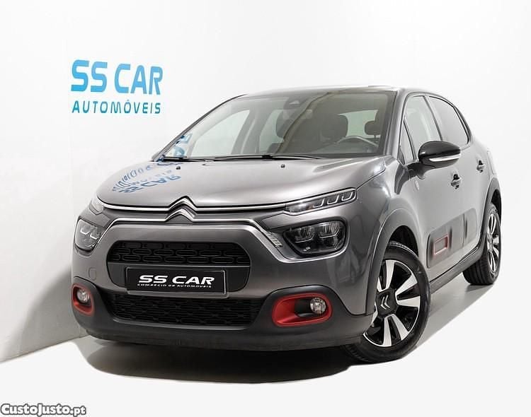 Cinza Usado 2021 Citroën C3 Feel Citadino | € 9.990 (Bom preço) - Imagem 1/1
