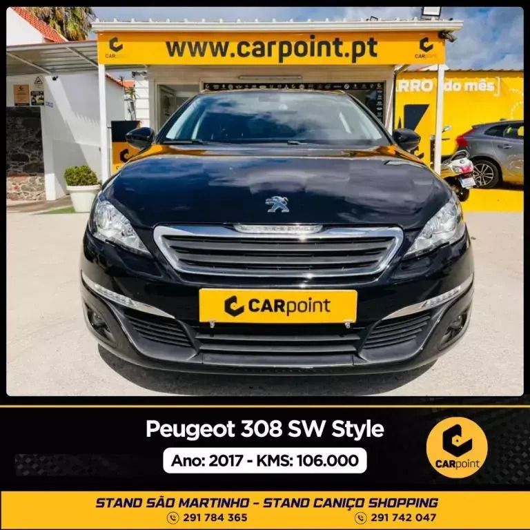 Preto Usado 2017 Peugeot 308 Style Carrinha | € 16.900 - Imagem 1/4