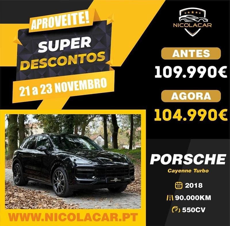 Preto Usado 2018 Porsche Cayenne SUV | € 99.990 - Imagem 1/4