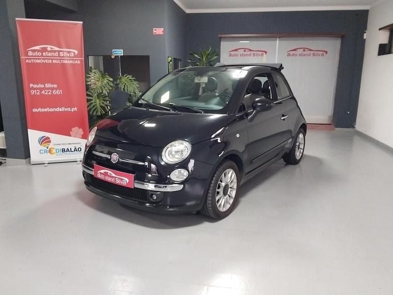 Preto Usado 2012 Fiat 500C Lounge Cabrios | € 8.490 (Preço justo) - Imagem 1/4
