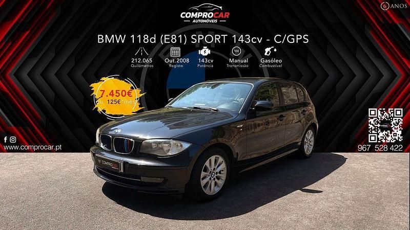 Usado 2008 BMW 118 Sport Line Citadino | € 7.450 (Bom preço) - Imagem 1/4