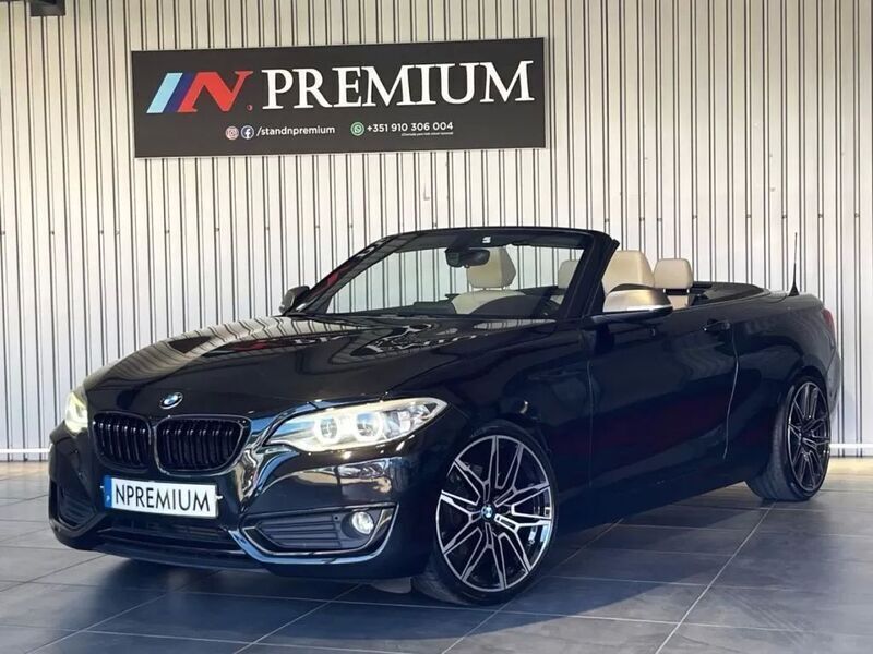 Preto Usado 2015 BMW 220 Sport Line Cabrios | € 27.990 - Imagem 1/4
