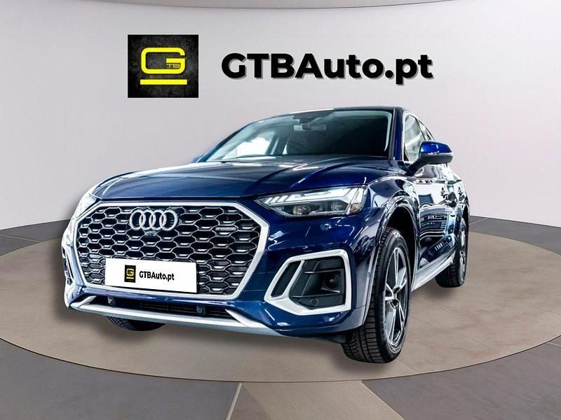 Azul Usado 2022 Audi Q5 S-Line SUV | € 39.999 - Imagem 1/4