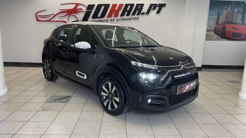 Preto Usado 2021 Citroën C3 PureTech Citadino | € 13.490 (Preço justo) - Imagem 1/4