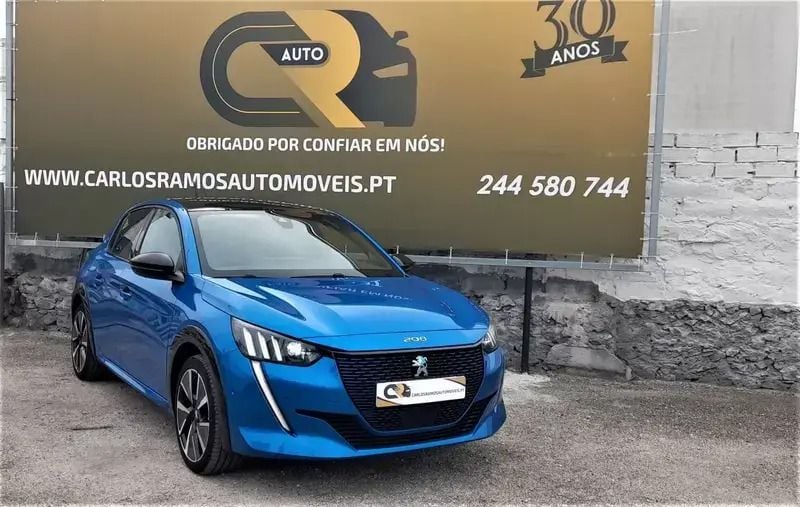 Azul Usado 2020 Peugeot e-208 GT-line Citadino | € 21.900 (Bom preço) - Imagem 1/4