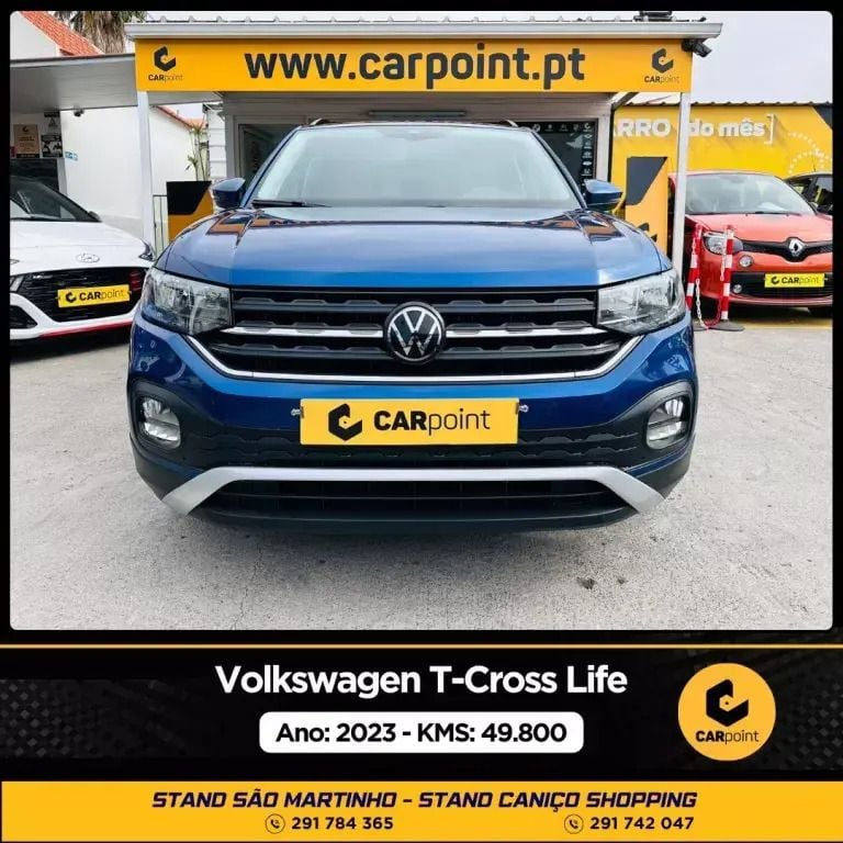 Azul Usado 2023 VW T-Cross Life SUV | € 22.900 (Caro) - Imagem 1/4