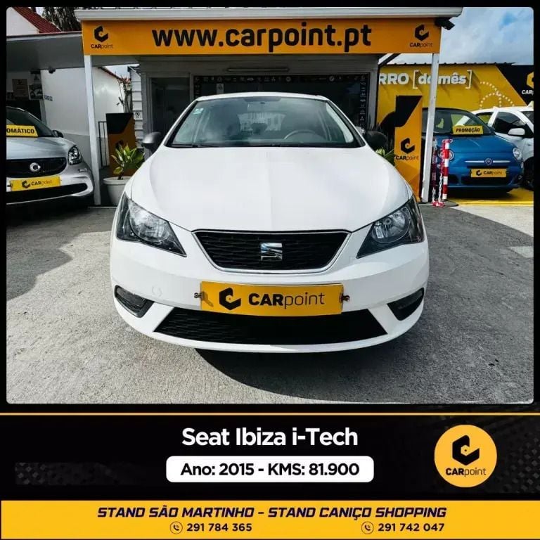 Branco Usado 2015 Seat Ibiza I-Tech Citadino | € 9.990 (Preço justo) - Imagem 1/4