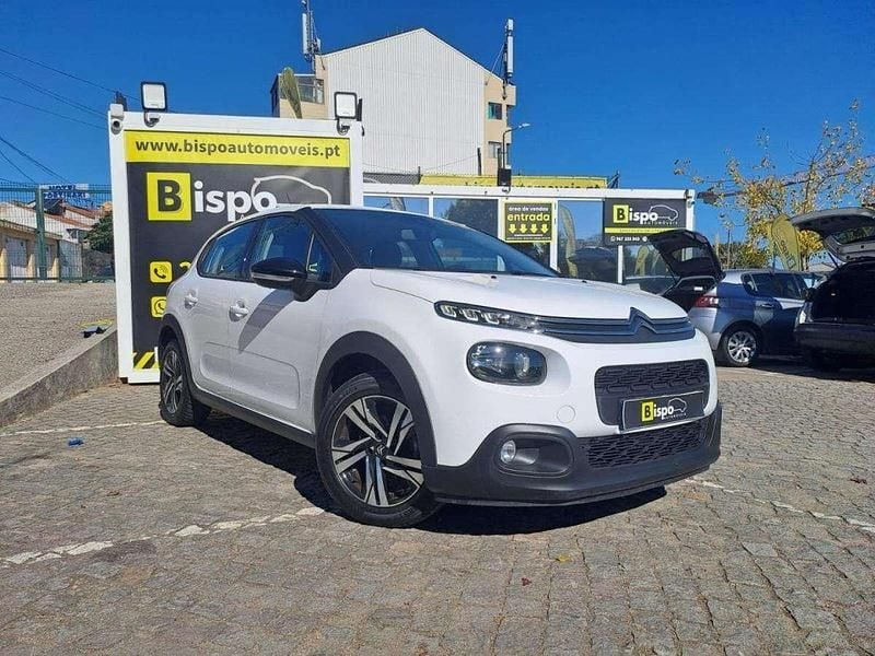 Branco Usado 2018 Citroën C3 PureTech Citadino | € 12.997 (Caro) - Imagem 1/4