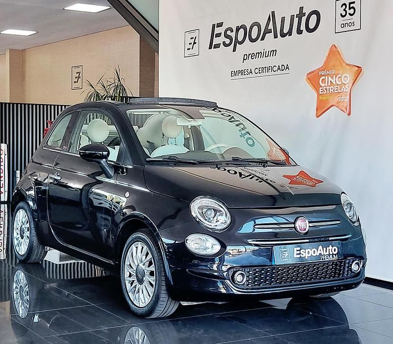 Preto Usado 2019 Fiat 500C Lounge Cabrios | € 12.750 (Preço justo) - Imagem 1/4