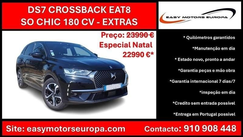 Preto Usado 2020 DS Automobiles DS7 Crossback SUV | € 23.990 (Preço justo) - Imagem 1/4