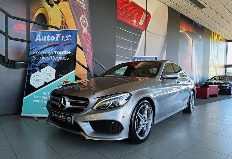 Cinza Usado 2014 Mercedes C300 AMG line Sedan | € 21.800 - Imagem 1/4