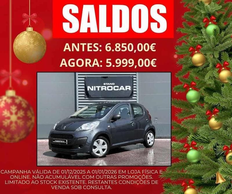 Cinzento Usado 2013 Peugeot 107 Citadino | € 5.999 (Preço justo) - Imagem 1/4