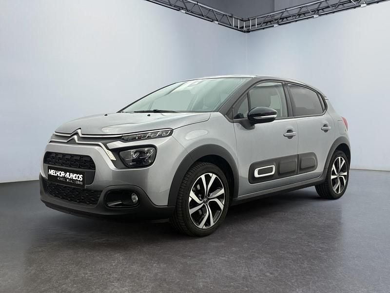Cinza Usado 2021 Citroën C3 PureTech Citadino | € 13.500 (Bom preço) - Imagem 1/4