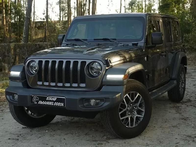 Cinza Usado 2019 Jeep Wrangler Unlimited Sahara SUV | € 62.900 (Preço elevado) - Imagem 1/4