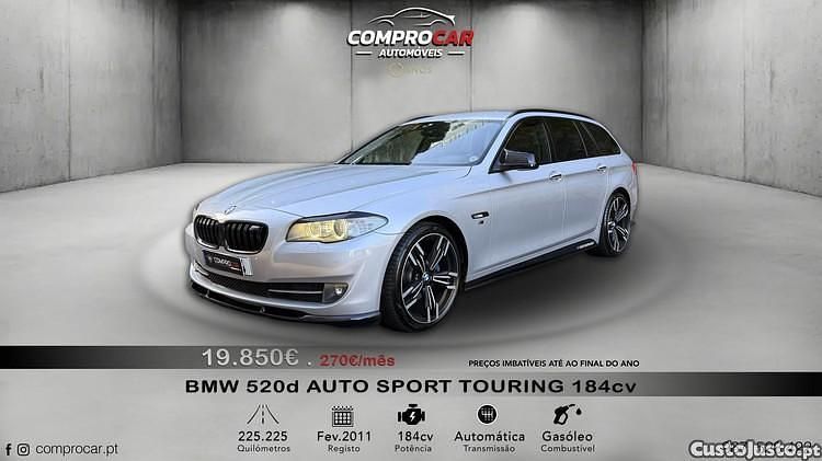 Cinza Usado 2011 BMW 520 Sport Line Carrinha | € 19.850 (Caro) - Imagem 1/1