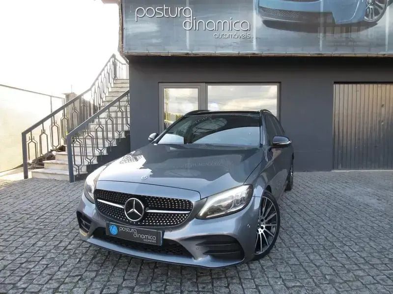 Cinzento Usado 2018 Mercedes C220 AMG line Carrinha | € 27.990 (Preço justo) - Imagem 1/4
